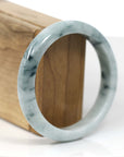 Baikalla Jewelry Jadeite Jade Bangle Bracelet Burmese Blue-Green Jade Jadeite Bangle Bracelet (59.45 mm)