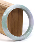 Baikalla Jewelry Jadeite Jade Bangle Bracelet Baikalla™ "Classic Bangle" Genuine Burmese Lavender Green Jadeite Jade Bangle Bracelet (62.63mm) 