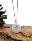 Baikalla Jewelry Jade Pendant Necklace Baikalla "Good Luck Button" Necklace Lavender Jadeite Jade Pendant