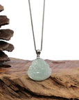 Baikalla Jewelry Jade Buddha Pendant Baikalla™ "Laughing Buddha" Genuine Green Jadeite Buddha Pendant Necklace With Silver  Bail