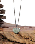 Baikalla Jewelry 18k Gold Jadeite Necklace Baikalla 14K Gold Genuine Burmese Jadeite Jade Heart Pendant