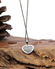 Baikalla Jewelry 18k Gold Jadeite Necklace Baikalla 14K Gold Genuine Burmese Jadeite Jade Heart Pendant