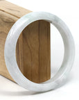 Baikalla Jewelry Jadeite Jade Bangle Bracelet Baikalla™ "Classic" Genuine Jadeite Jade White-Green Bangle Bracelet (62.50mm) 
