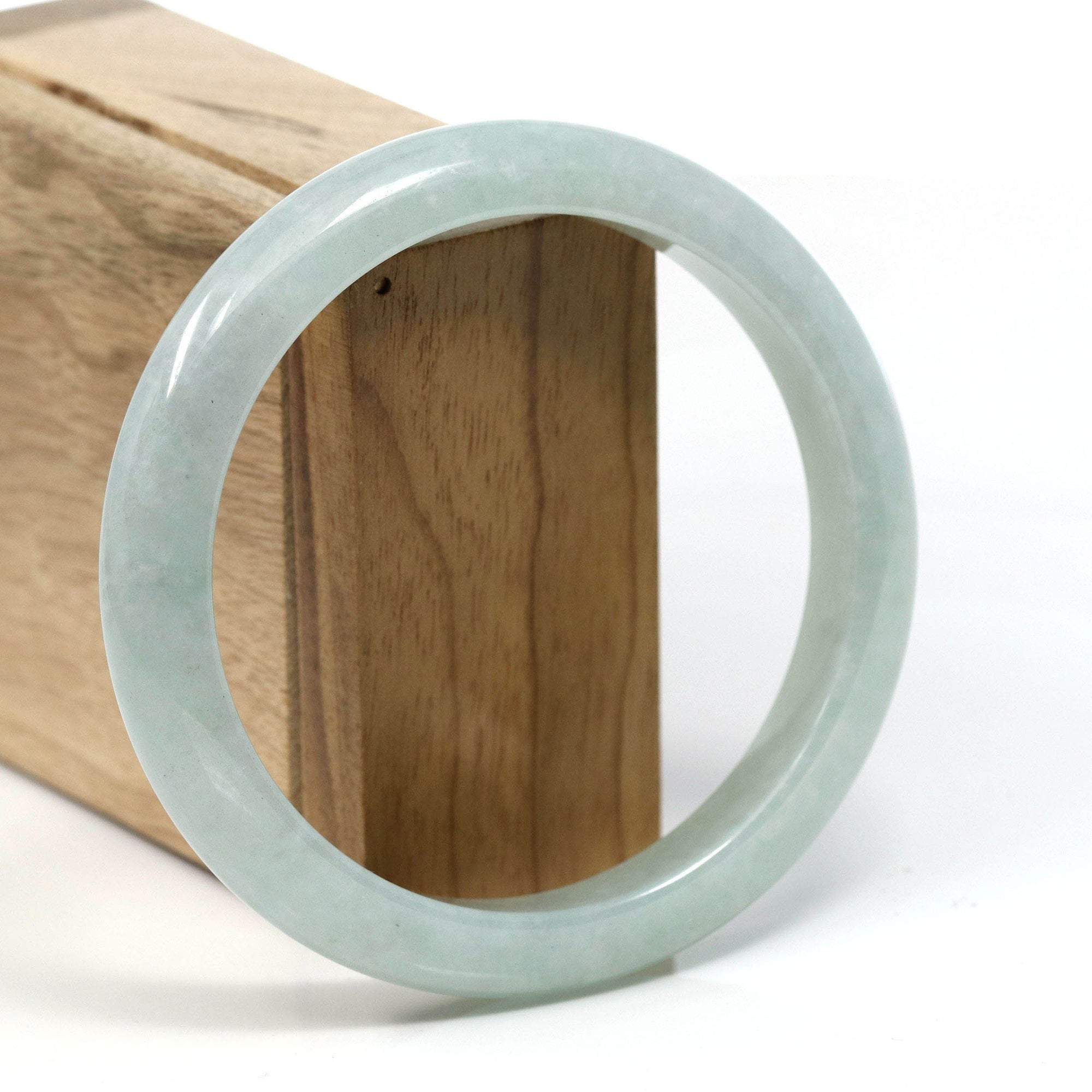 Baikalla Jewelry Jadeite Jade Bangle Bracelet Baikalla™ "Classic" Genuine Jadeite Jade Green Bangle Bracelet (62.47mm) #T243