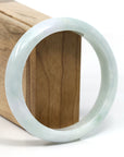 Baikalla Jewelry Jadeite Jade Bangle Bracelet Baikalla™ "Classic" Genuine Jadeite Jade White-Green Bangle Bracelet (62.48mm) 