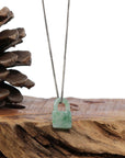 Baikalla Jewelry Jade Pendant Necklace Pedant Only Baikalla Ice Blue-Green Jadeite Jade Lock Necklace Pendant