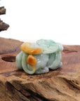 Baikalla Jewelry genuine jadeite carving Genuine Burmese Yellow-Green Jadeite Jade PiXiu Pendant Necklace