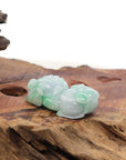 Baikalla Jewelry genuine jadeite carving Genuine Burmese Ice Green Jadeite Jade PiXiu Pendant Necklace