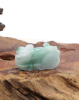Baikalla Jewelry genuine jadeite carving Genuine Burmese Ice Green Jadeite Jade PiXiu Pendant Necklace