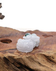 Baikalla Jewelry genuine jadeite carving Genuine Burmese White Blue-Green Jadeite Jade PiXiu Pendant Necklace