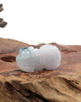 Baikalla Jewelry genuine jadeite carving Genuine Burmese White Blue-Green Jadeite Jade PiXiu Pendant Necklace