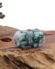 Baikalla Jewelry genuine jadeite carving Genuine Burmese Ice Blue-Green Jadeite Jade PiXiu Pendant Necklace