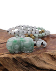 Baikalla Jewelry genuine jadeite carving Baikalla™ Pi Xiu Genuine Burmese Lavender Green Jadeite Jade PiXiu Pendant Necklace (FengShui Lucky)