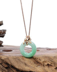 Baikalla Jewelry 18k Gold Jadeite Necklace 18k Rose Gold Genuine Burmese Jadeite Lucky Kou Kou Birdie Pendant Necklace