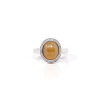 Baikalla Jewelry Jade Ring 6 Baikalla™ 14k White Gold Yellow Jade Rope Ring