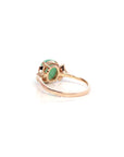 Baikalla Jewelry Jadeite Engagement Ring Baikalla™ "Aretha" 18k Rose Gold Natural Imperial Jadeite Morning Glory Engagement Ring