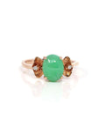 Baikalla Jewelry Jadeite Engagement Ring 5 Baikalla™ "Aretha" 18k Rose Gold Natural Imperial Jadeite Morning Glory Engagement Ring