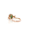 Baikalla Jewelry Jadeite Engagement Ring Copy of Baikalla™ "Aretha" 18k Rose Gold Natural Imperial Jadeite Morning Glory Engagement Ring
