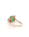 Baikalla Jewelry Jadeite Engagement Ring Baikalla™ 18k Rose Gold Natural Imperial Jadeite Morning Glory Engagement Ring