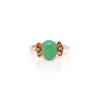 Baikalla Jewelry Jadeite Engagement Ring 5 Baikalla™ "Aretha" 18k Rose Gold Natural Imperial Jadeite Morning Glory Engagement Ring