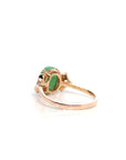 Baikalla Jewelry Jadeite Engagement Ring Baikalla™ "Aretha" 18k Rose Gold Natural Imperial Jadeite Morning Glory Engagement Ring