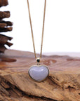 Baikalla Jewelry 18k Gold Jadeite Necklace Pendant Only Baikalla 14K Gold Genuine Burmese Jadeite Jade Heart Pendant