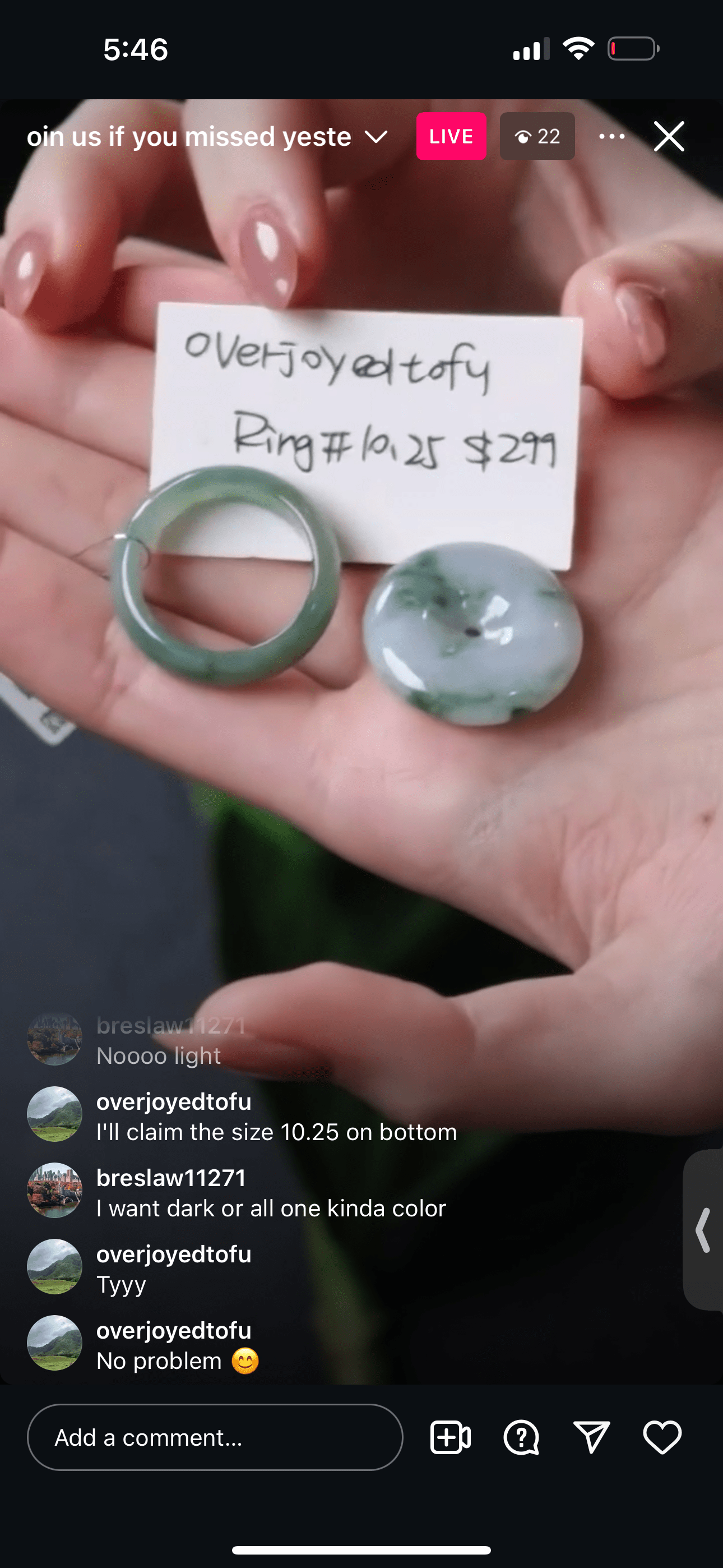 Baikalla IG Live "Natural Jadeite Jade Ring" (Live Pick) (11/30/24)