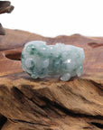 Baikalla Jewelry genuine jadeite carving Genuine Burmese Ice Blue-Green Jadeite Jade PiXiu Pendant Necklace