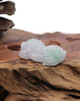 Baikalla Jewelry genuine jadeite carving Genuine Burmese White Green Jadeite Jade PiXiu Pendant Necklace
