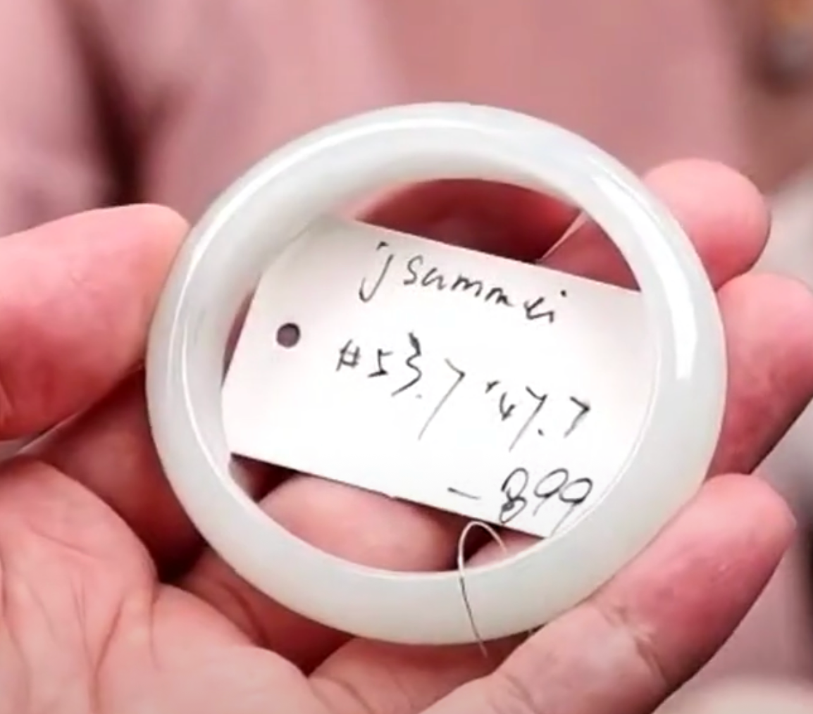 "Live" Icy Light Green Jadeite Jade Bangle (09/30/26)