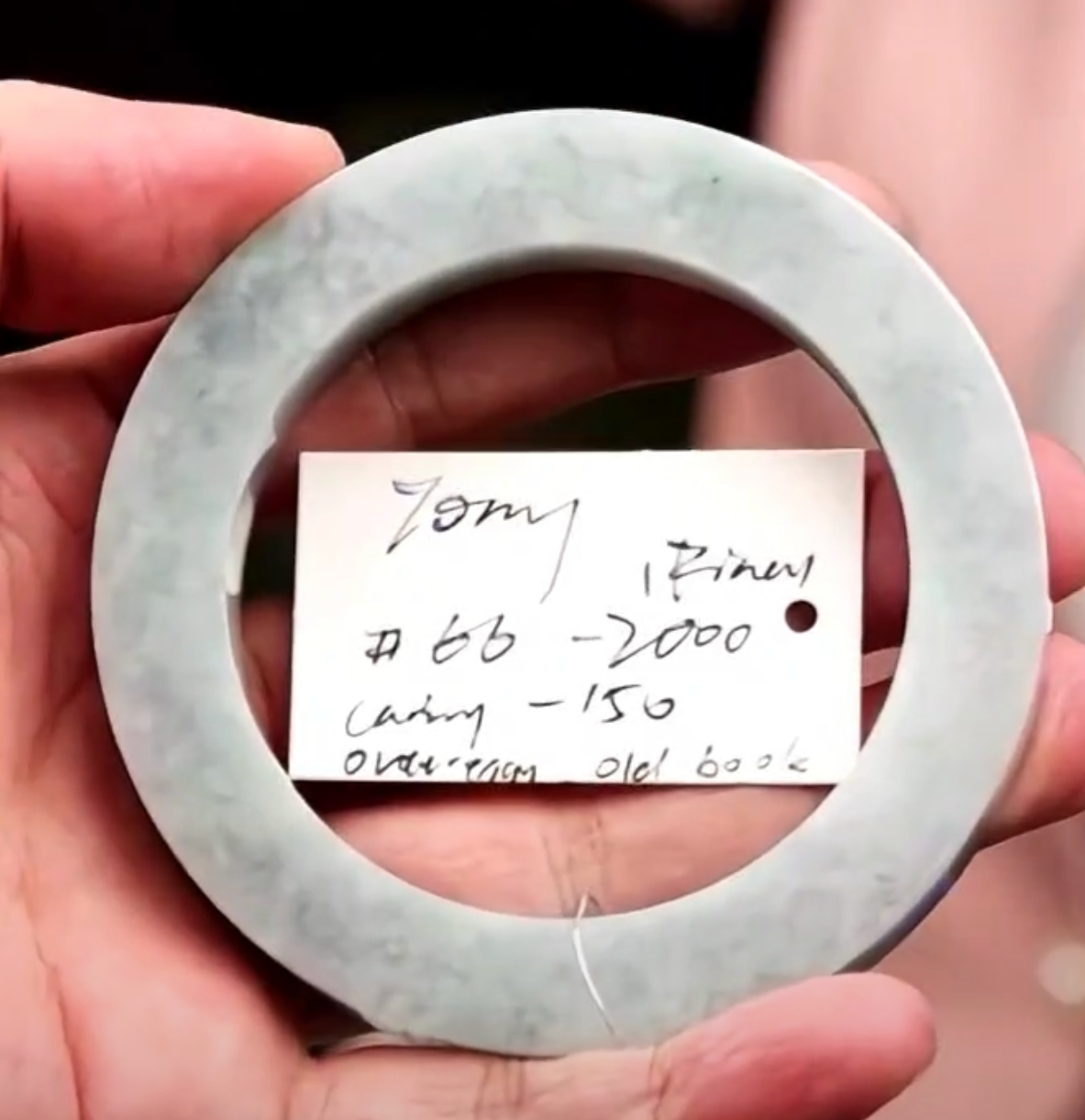 "Live" Natural Blue-Lavender W/ Green Jadeite Jade Bangle (10/03/26)