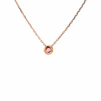 Baikalla Jewelry Gemstone Pendant Necklace Baikalla 18K Rose Gold Round Pink Tourmaline Pendant Necklace