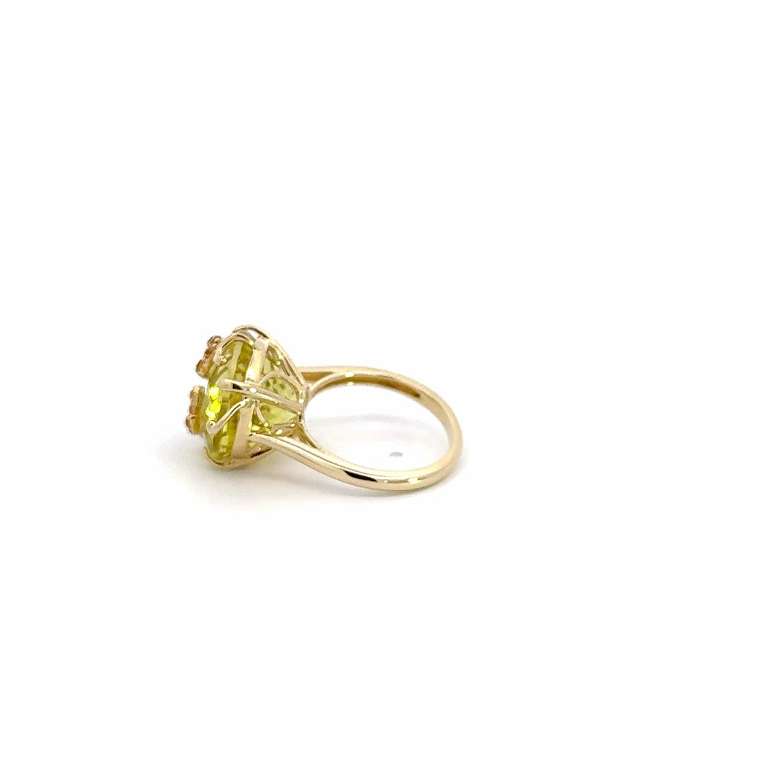 Baikalla Jewelry 18k Gold Peridot Ring Baikalla™ 14k Yellow Gold Natural Peridot and Citrine Ring