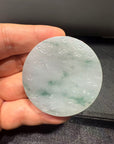 Custom Designed Dragon Raw Icy Blue Flower Jadeite Jade For Custom Carving