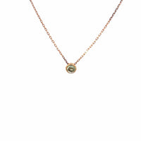 Baikalla Jewelry Gemstone Pendant Necklace Baikalla 18K Rose Gold Round Tourmaline Pendant Necklace