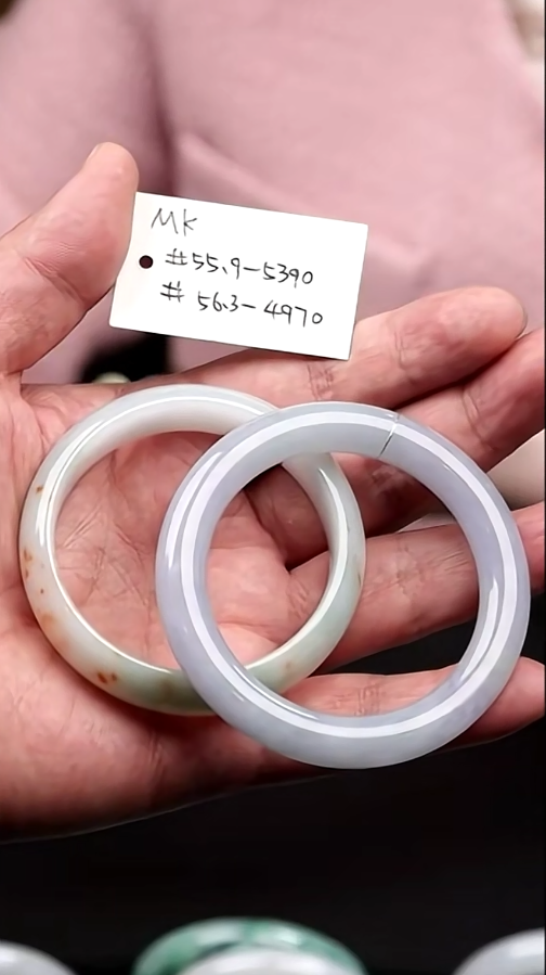 "Live" Natural Green Patch W/ Sajin Jadeite Jade Comfort-Fit Bangle Bracelet (03/28/26)