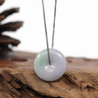Baikalla Jewelry Jade Pendant Necklace Pendant Only Baikalla "Good Luck Button" Necklace Lavender Jadeite Jade Lucky Ping An Kou Pendant