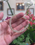 Baikalla Natural Icy Light Yellow-Green Jadeite Jade Round Bead Bracelet W/ 18ky Gold Clasp (6.5mm)