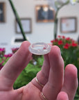 Baikalla Natural Icy Jadeite Jade Traditional Ring 