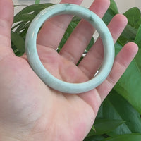 Natural Burmese Blue-green Jadeite Jade Bangle Bracelet (59.53mm)#T006