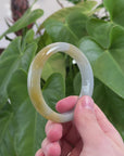 Baikalla Natural Yellow Jadeite Jade Bangle Bracelet (55.1 mm) 