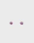 Baikalla™ 14k White Gold Natural Pink Sapphire Earrings