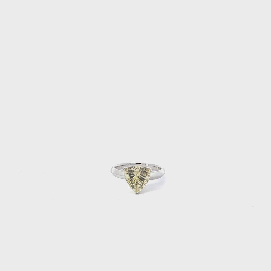 14k White Gold Sunstone Ring