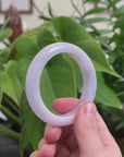 Baikalla High end Pink Lavender Natural Jadeite Jade Bangle ( 52.3 mm )