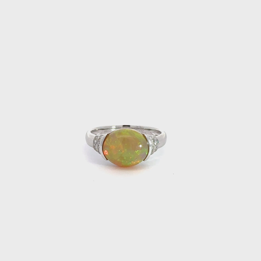 Baikalla™ "Charlotte" 18K Gold Ethiopian Opal Ring