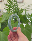 Baikalla Natural Blue-Green Jadeite Jade Bangle Bracelet (63mm) 