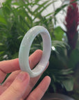 Baikalla "Half Round" Light Green Jadeite Jade Bangle Bracelet (58.6 mm) 