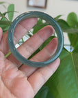 High Natural Guatemalan Blue Jadeite Jade Bangle Bracelet (56.3 mm - 60 mm) 