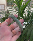Baikalla Natural Deeper Green Jadeite Jade Bangle Bracelet (57.4 mm) 