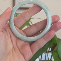 Burmese Blue-Green Jade Jadeite Bangle Bracelet (58.87 mm) T260
